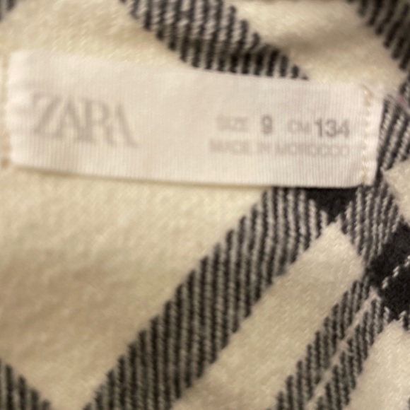 Zara Check Oversized Shirt Size 9 - Picture 5 of 5